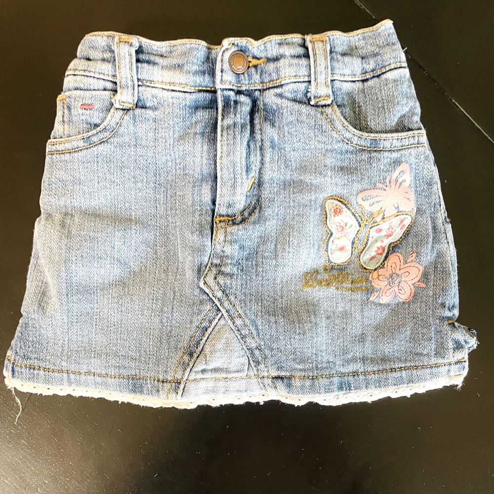 Vintage Levi Strauss RARE Baby Girl denim Skort Size 12 mos skirt shorts